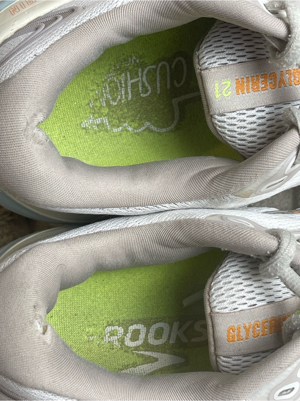 Brooks Glycerin Women’s Size 8.5 Gray Light Blue Plush Running Sneakers - Picture 7 of 10
